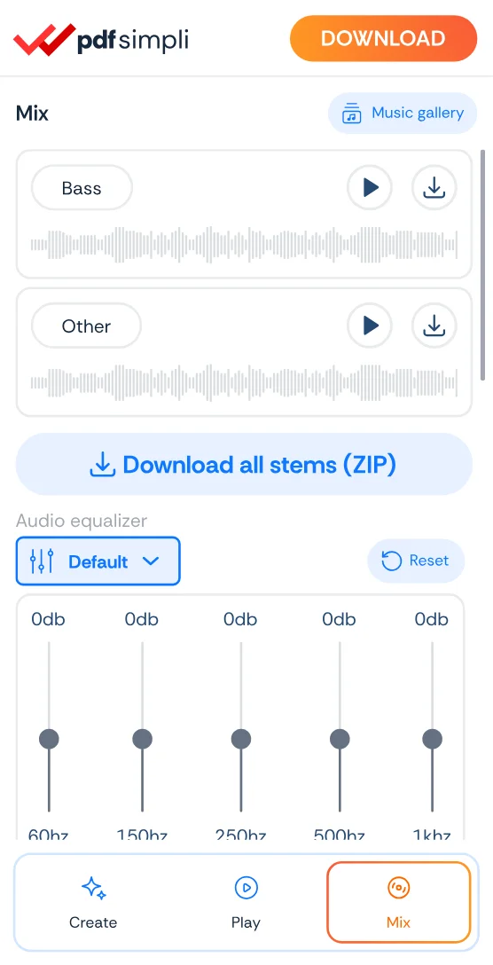 The AudioSimpli app turning a written script into natural AI speech